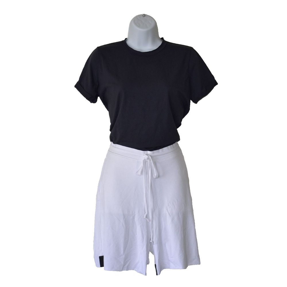 A4 NWT HENRIETTE STEFFENSEN White Stretch Pockets Drawstring Shorts Size S $135